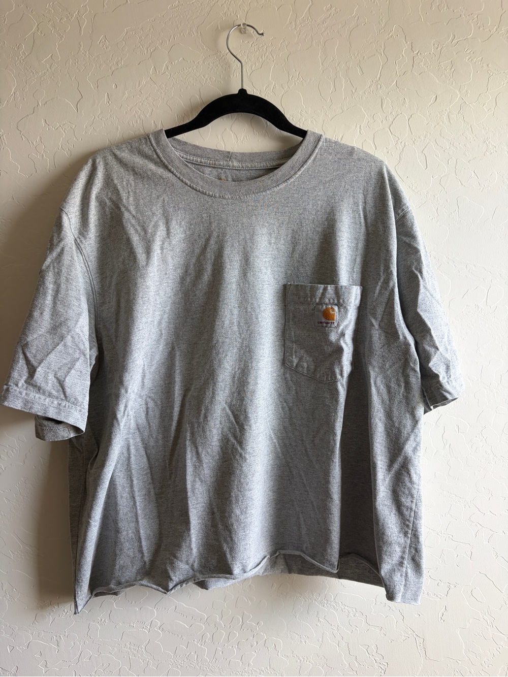 Carhartt Men's Short Sleeve Pocket Tee in Heather Gray